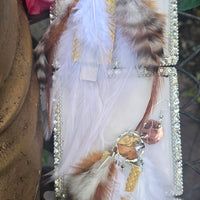 Lindsay - White Feather Earrings
