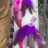 Virginia - Purple Feather Earrings
