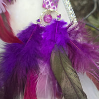 Virginia - Purple Feather Earrings