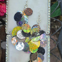 Jaimee - Neutral Multicolored Gold Dangle Earrings