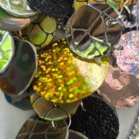 Jaimee - Neutral Multicolored Gold Dangle Earrings