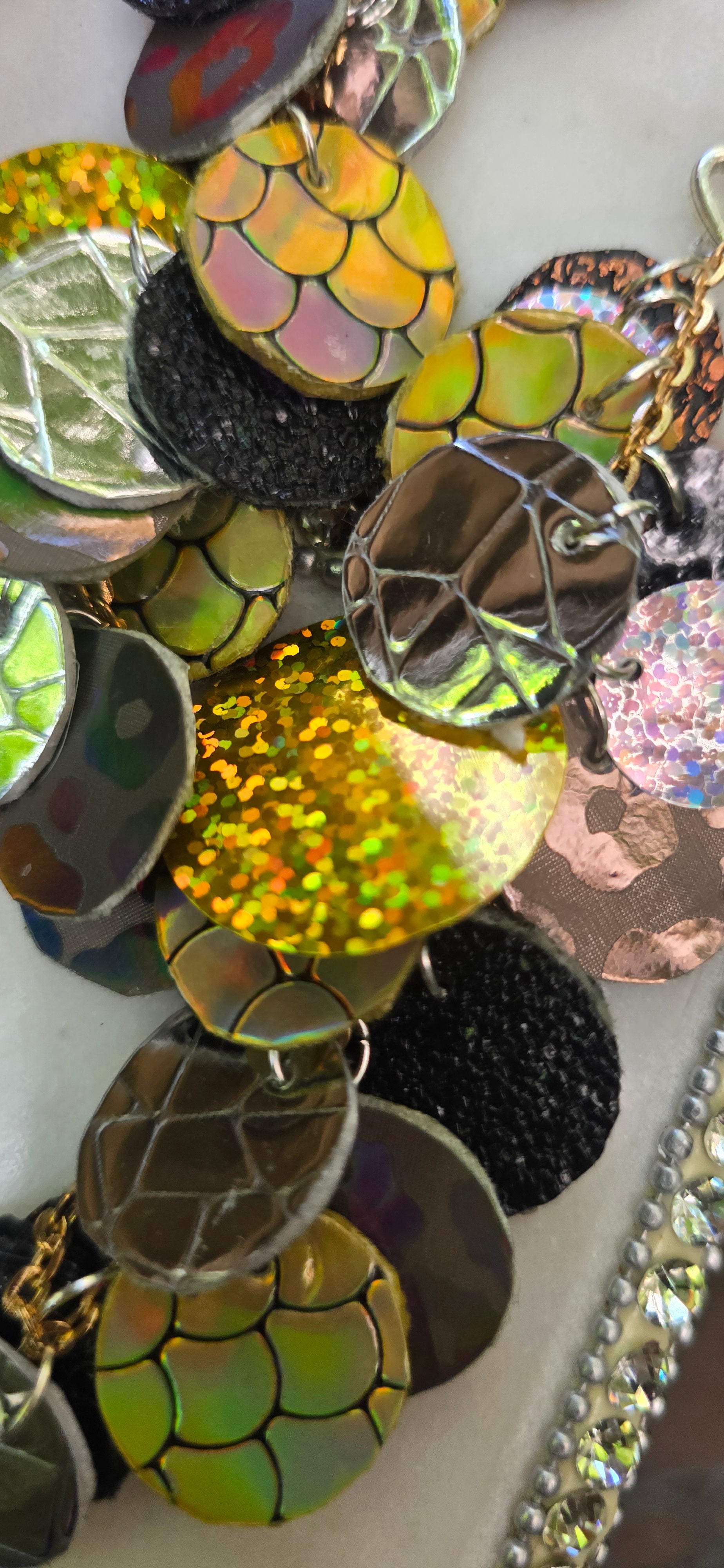 Jaimee - Neutral Multicolored Gold Dangle Earrings