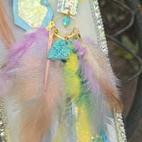 Yulia - Blue Geometric Long Dangle Earrings