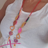 Josie - Multicolored Pink Eyewear Chain