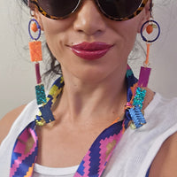 Hailey - Multicolored Scarf Eyewear Chain