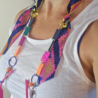 Hailey - Multicolored Scarf Eyewear Chain