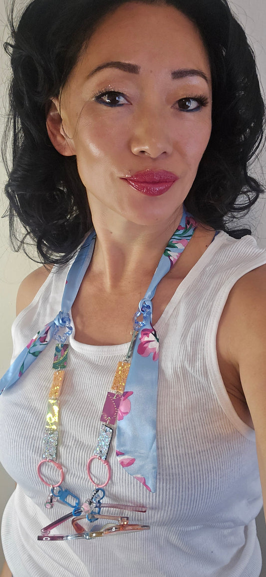Ginger - Blue Scarf Eyewear Chain