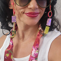 Tabitha - Red Scarf Eyewear Chain