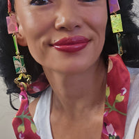 Tabitha - Red Scarf Eyewear Chain