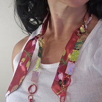 Tabitha - Red Scarf Eyewear Chain