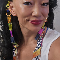 Tonya - Animal Print Scarf Eyewear Chain