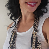 Mallory - Animal Print Scarf Eyewear Chain
