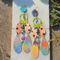 Katherine - Pastel Multicolored Chandelier Earrings