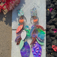 Monique - Pastel Multicolored Chandelier Earrings