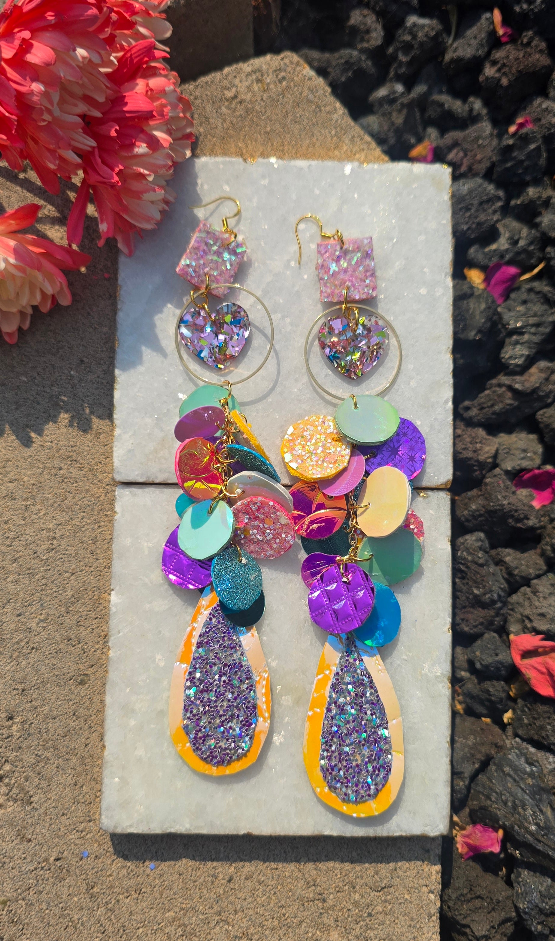 Chloe - Pastel Multicolored Dangle Earrings