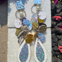 Kendell - White Gold Dangle Earrings
