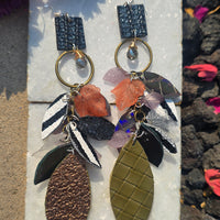 Alexa - Neutral Multicolored Chandelier Dangle Earrings