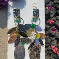 Dina - Brown Butterfly Teardrop Earrings
