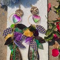 Charmaine - Multicolored Gold Layered Statement Earrings