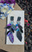 Taylor - Black Purple Teardrop Chandelier Earrings