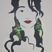 Sarina - Yellow Lemon Lime Teardrop Chandelier Dangle Earrings