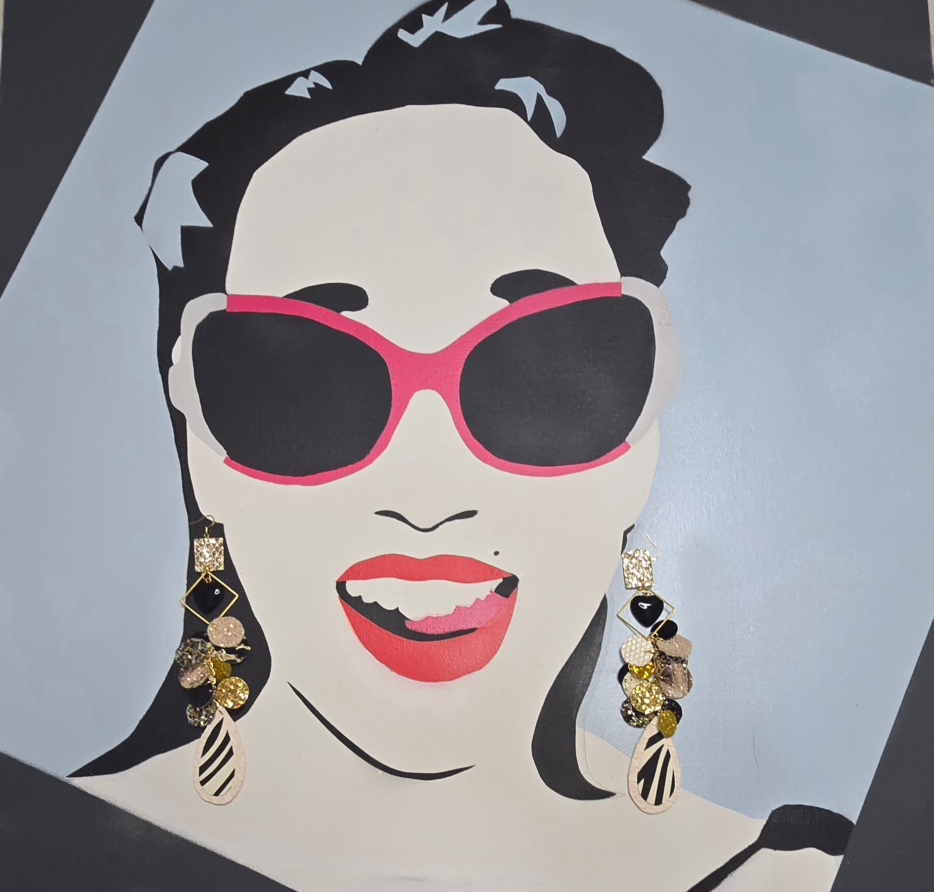 Caroline - Neutral Heary Chandelier Earrings
