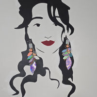 Monique - Pastel Multicolored Chandelier Earrings