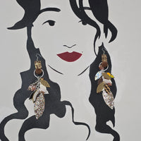 Vanessa - Brown Teardrop Chandelier Earrings