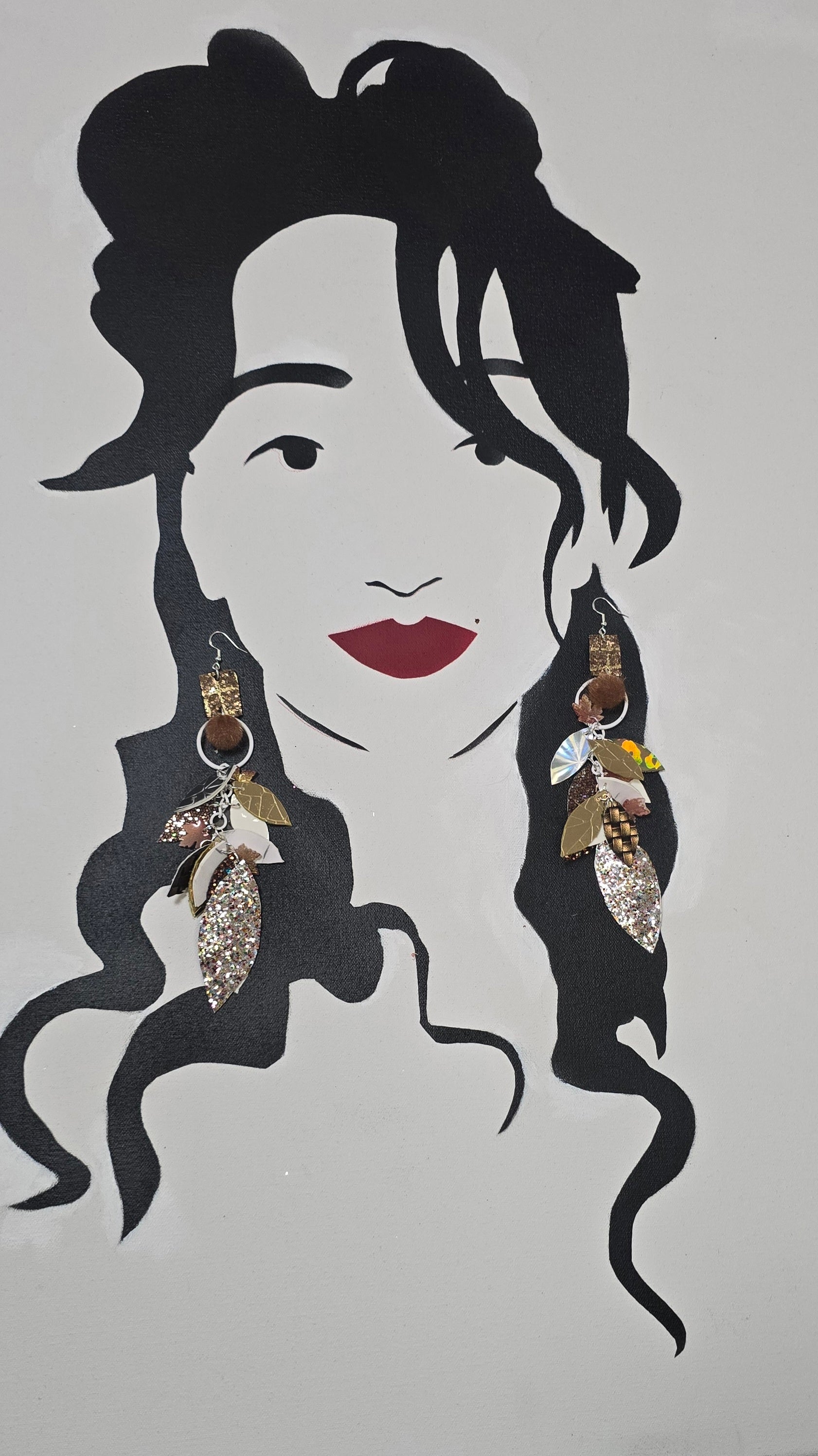 Vanessa - Brown Teardrop Chandelier Earrings