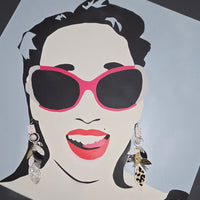 Jessica - White Teardrop Chandelier Earrings