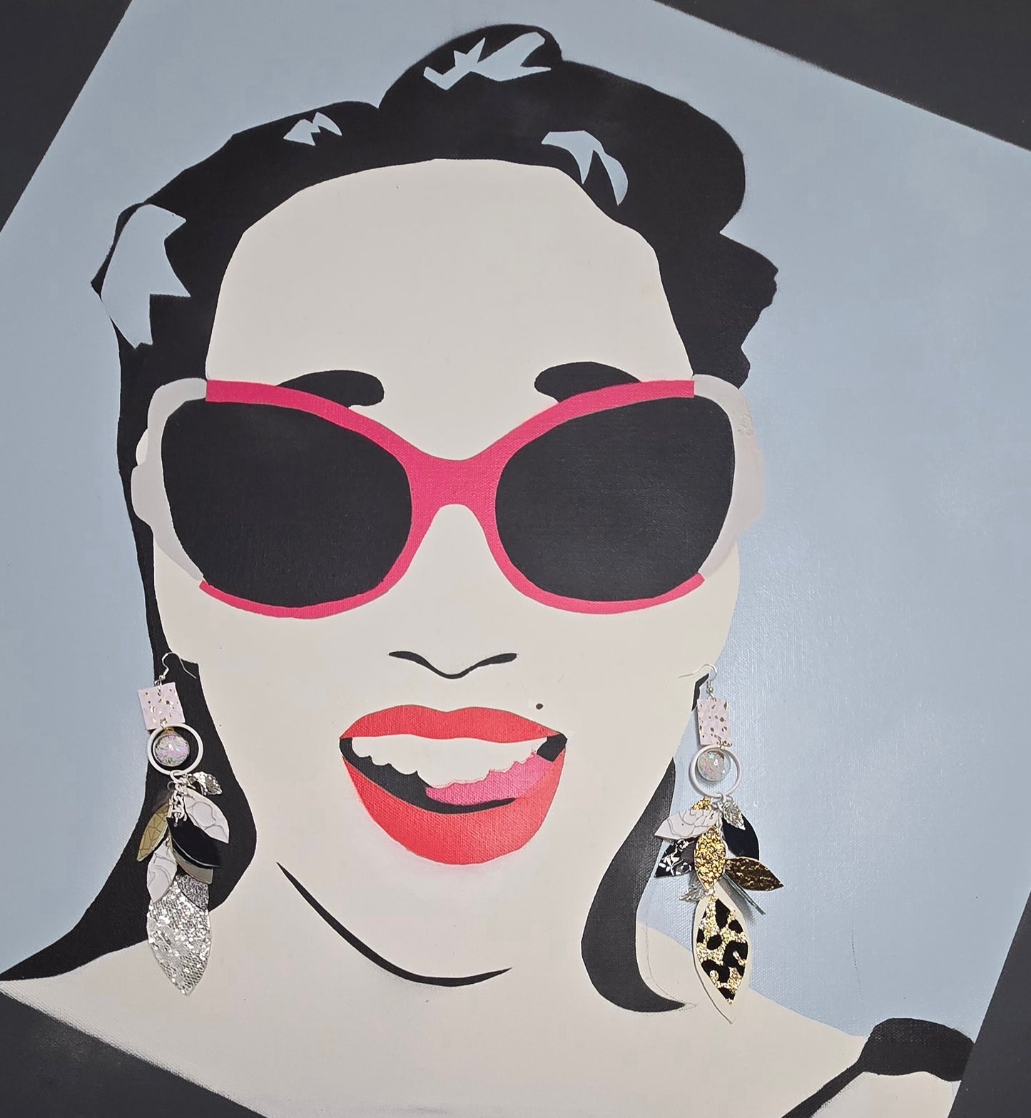 Jessica - White Teardrop Chandelier Earrings