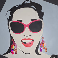 Heidi - Pink Chandelier Dangle Earrings