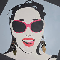 Alexa - Neutral Multicolored Chandelier Dangle Earrings