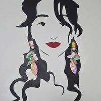 Tana - Pastel Iridescent Teardrop Chandelier Earrings