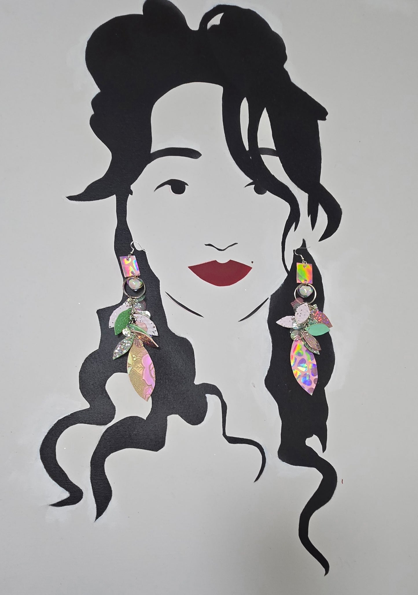 Tana - Pastel Iridescent Teardrop Chandelier Earrings