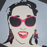 Raquel - Purple Orange Heart Dangle Earrings