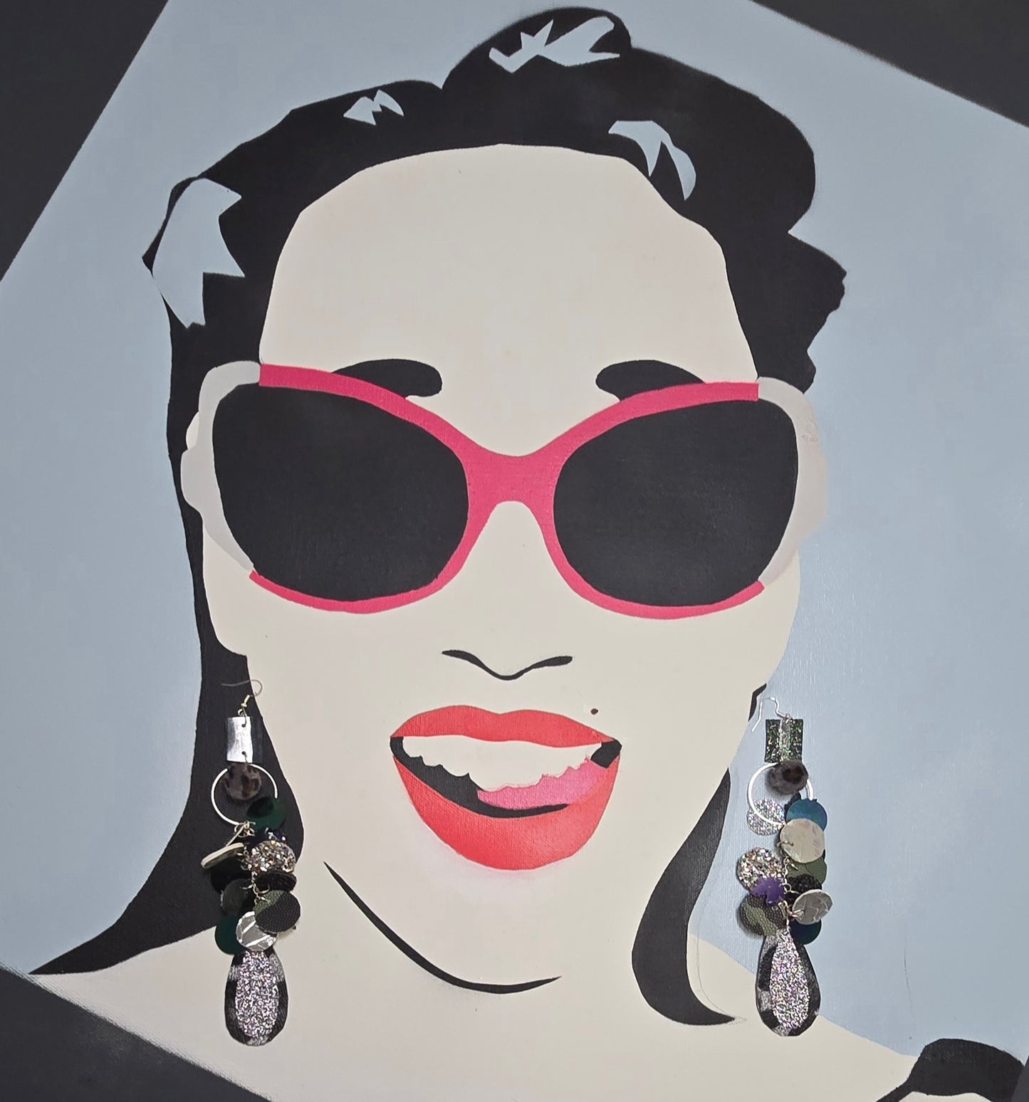 Sidney - Black Dangle Earrings
