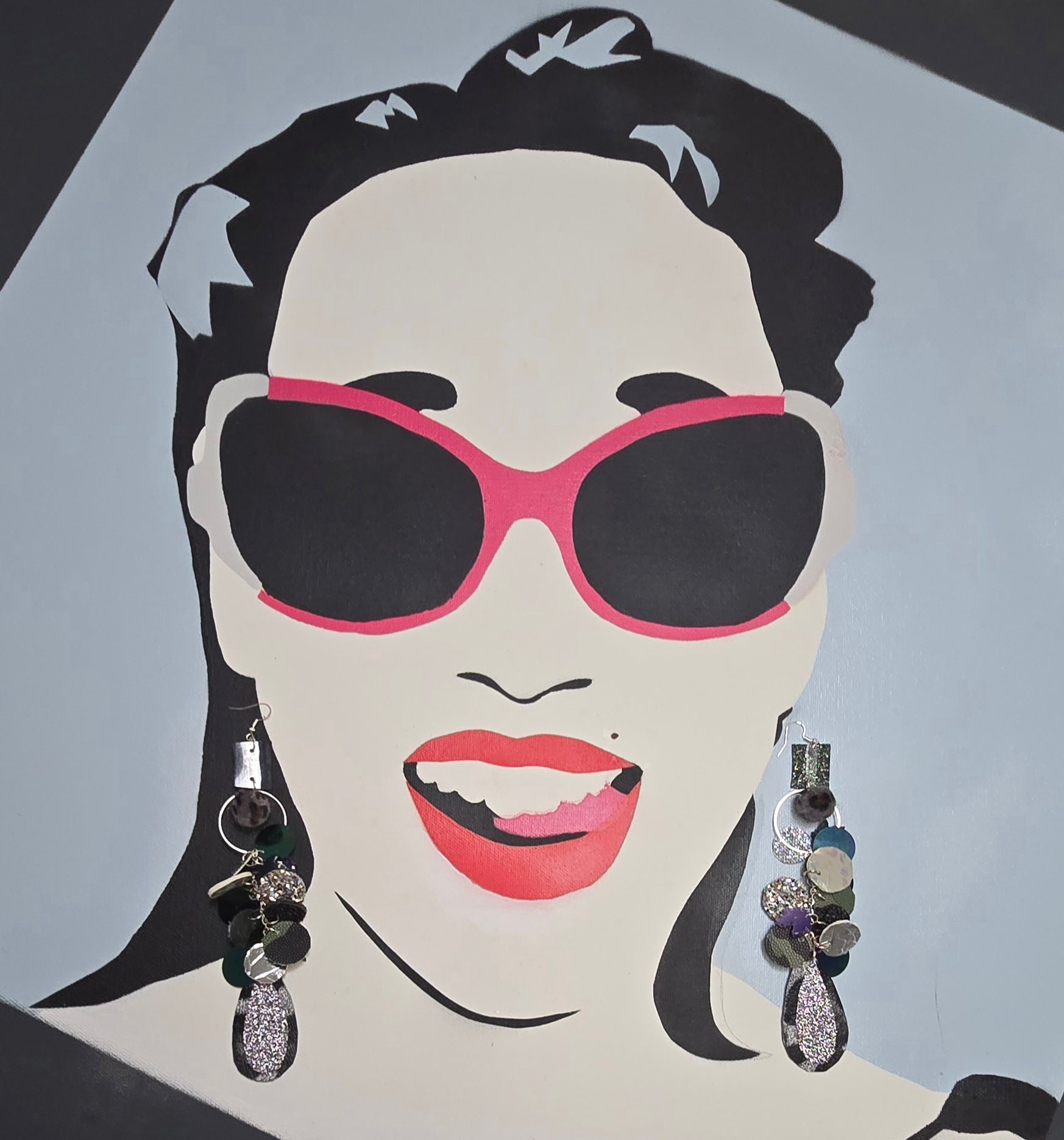 Sidney - Black Dangle Earrings