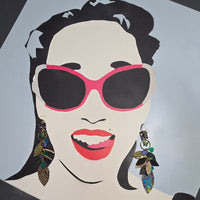 Dina - Brown Butterfly Teardrop Earrings