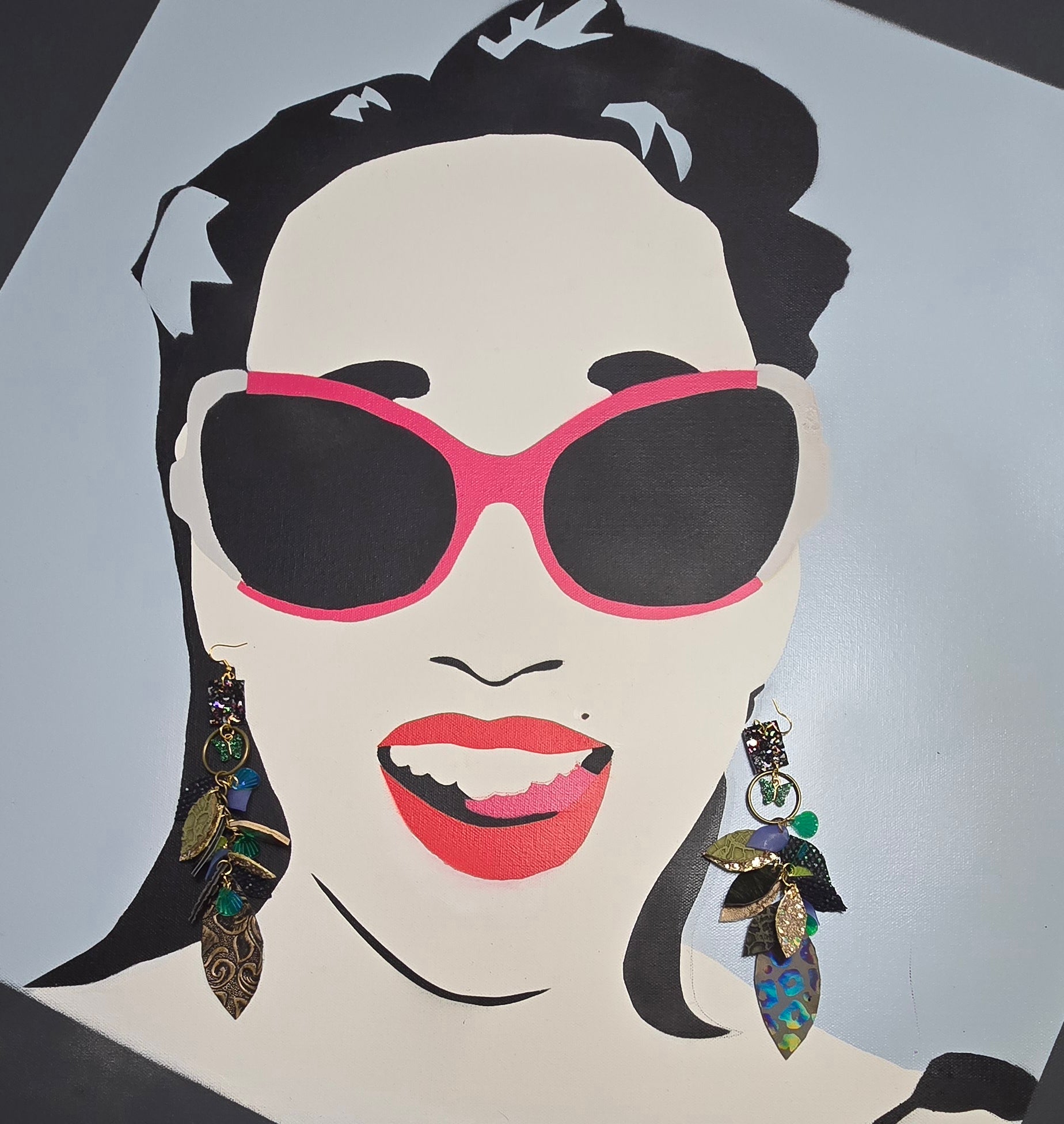 Dina - Brown Butterfly Teardrop Earrings
