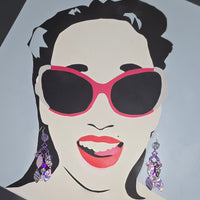 Holly - Purple Teardrop Chandelier Earrings