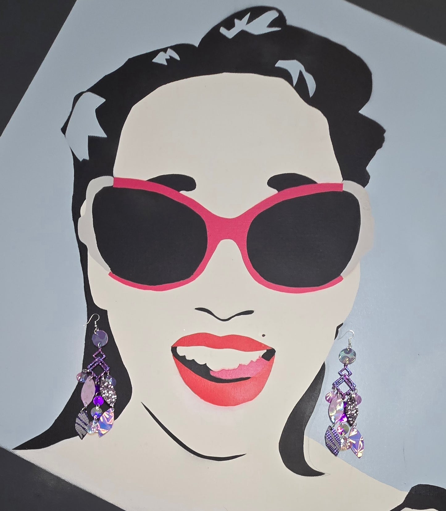 Holly - Purple Teardrop Chandelier Earrings
