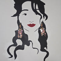 Lyza - Pink Iridescent Chandelier Earrings