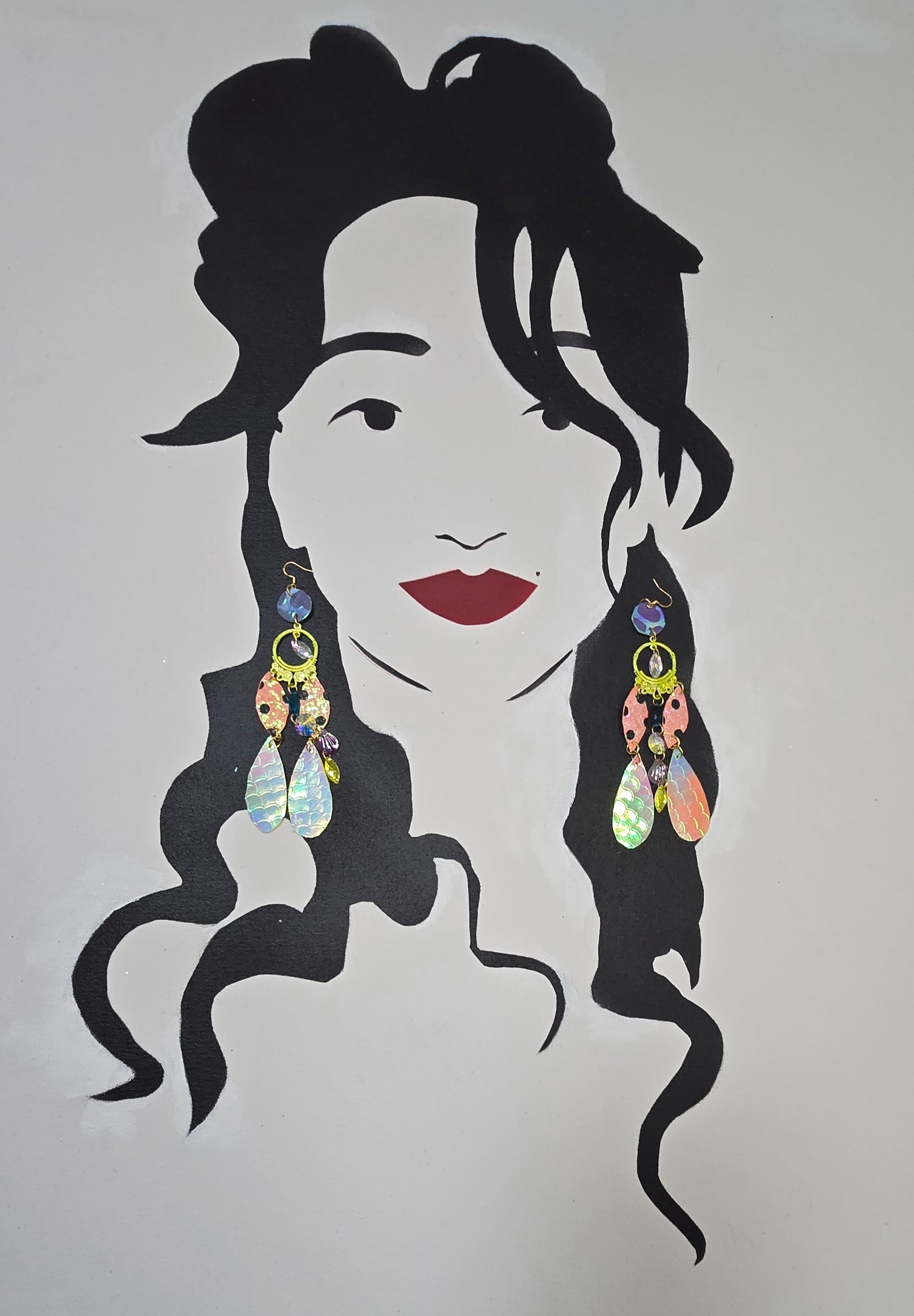 Katherine - Pastel Multicolored Chandelier Earrings