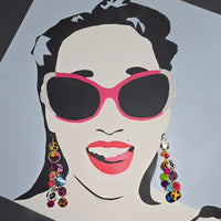 Brenda - Rainbow Multicolored Animal Print Earrings