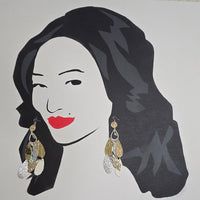 Morgan - White Sparkly Chandelier Earrings