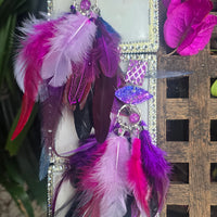 Virginia - Purple Feather Earrings