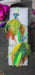 Sara - Green Yellow Feather Earrings