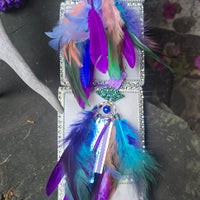 JoAnna - Blue Purple Feather Earrings