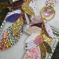 Jocelyn - Pink Iridescent Dangle Earrings